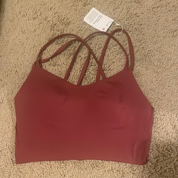 LULULEMON like a cloud longline bra, mulled wine, size 4 - Picture 2 of 5